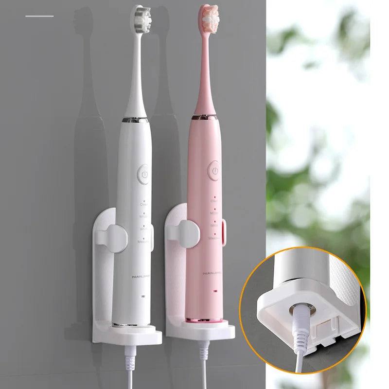 Suporte de escova de dentes elétrica para parede, economia de espaço, acessórios para banheiro