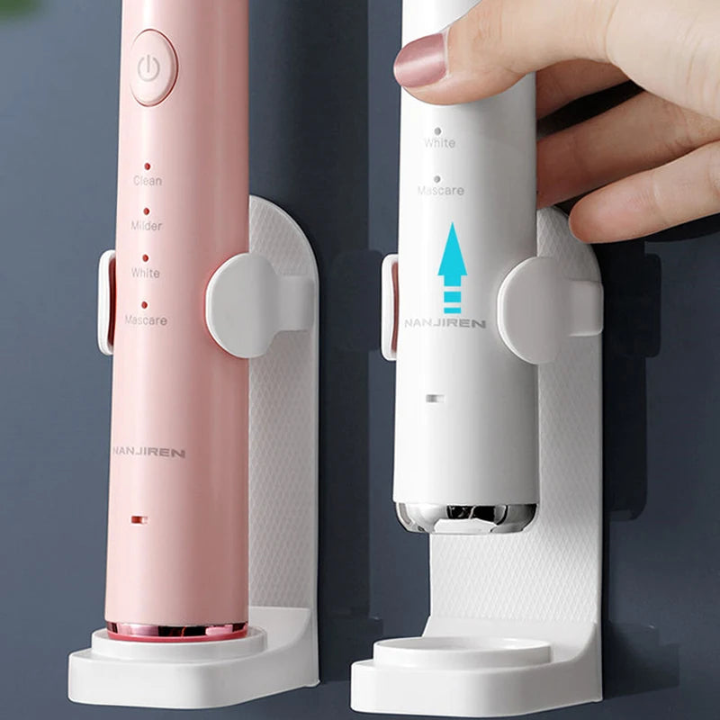 Suporte de escova de dentes elétrica para parede, economia de espaço, acessórios para banheiro